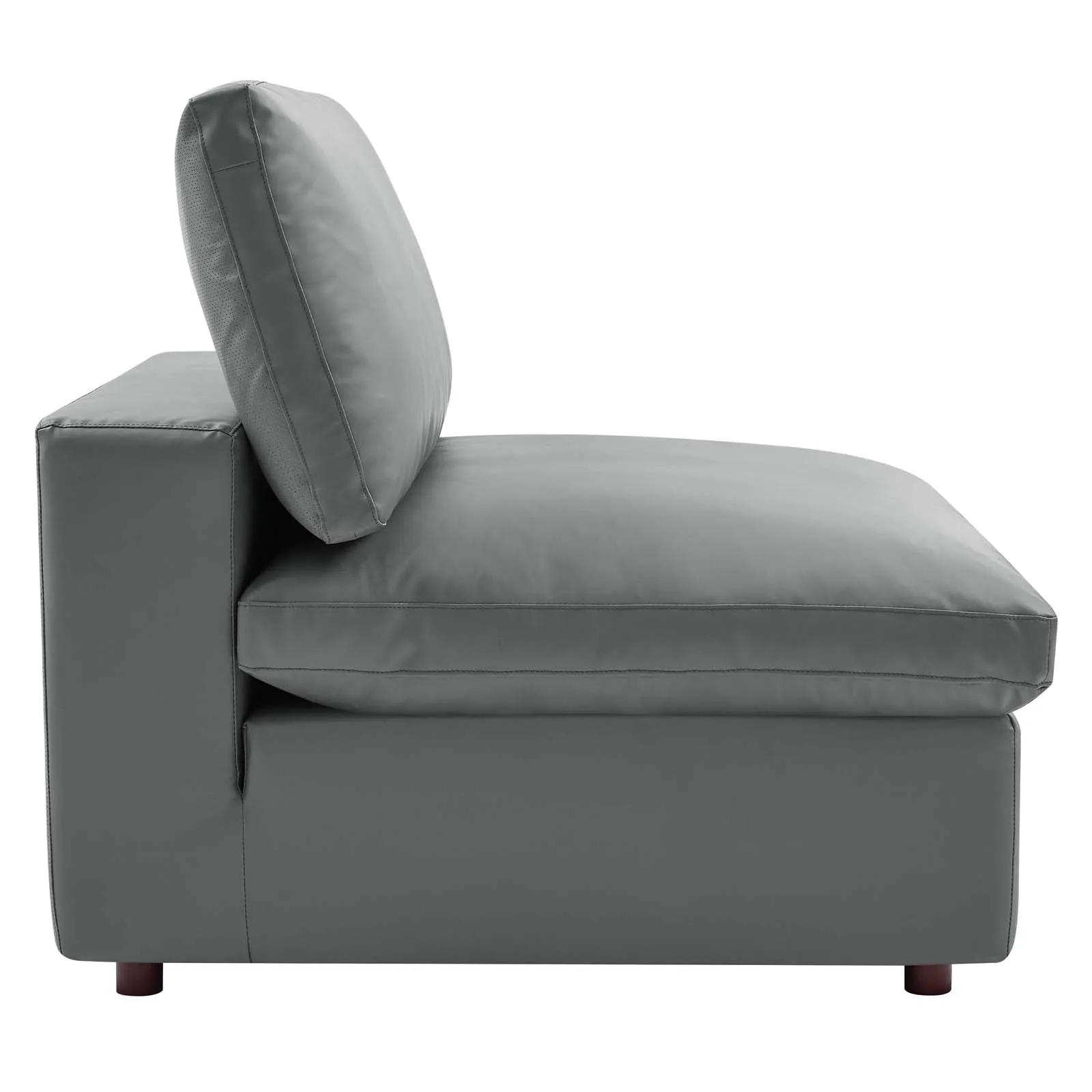 Commix Down Filled Overstuffed Vegan Leather 4-Seater Sofa by Modway