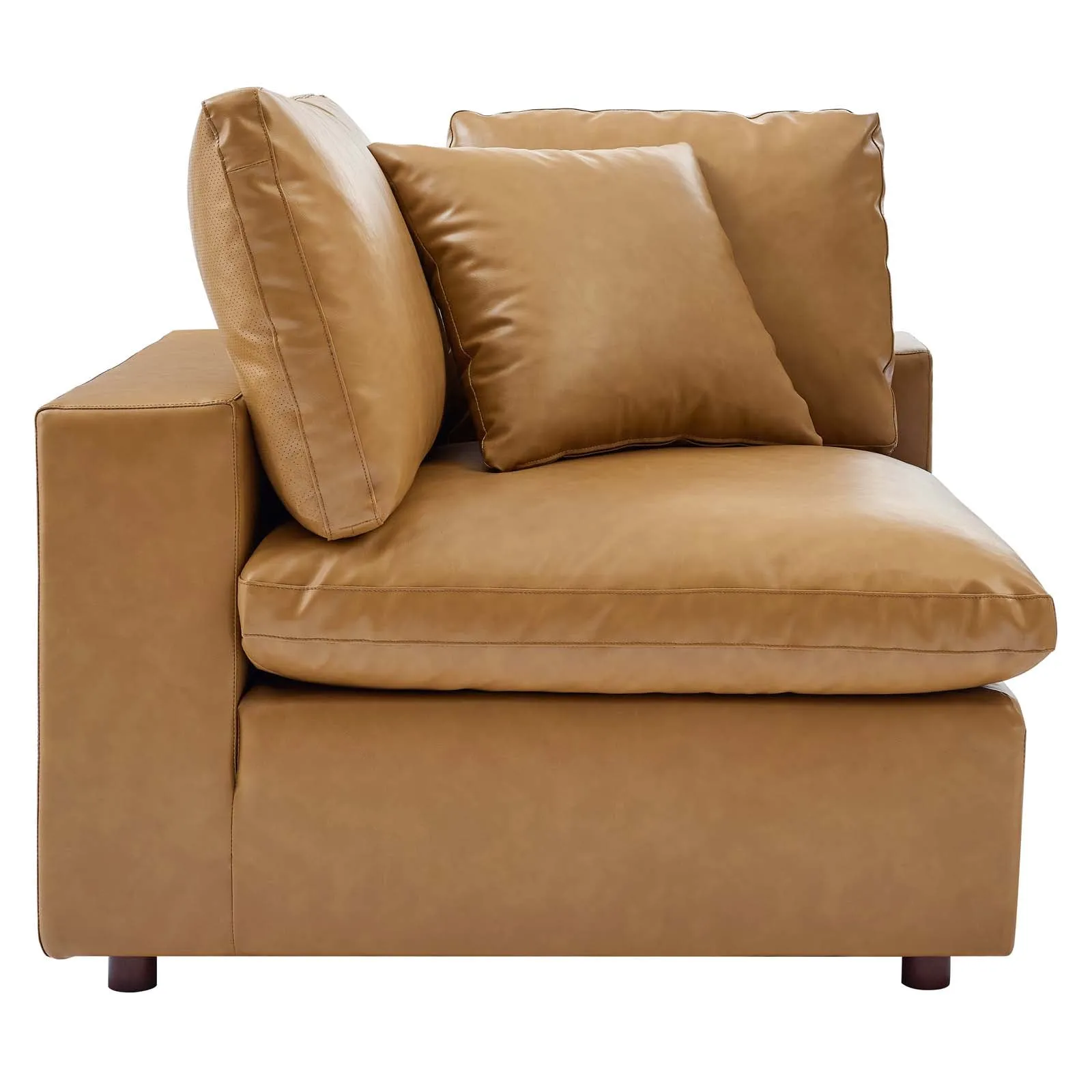 Commix Down Filled Overstuffed Vegan Leather 4-Seater Sofa by Modway