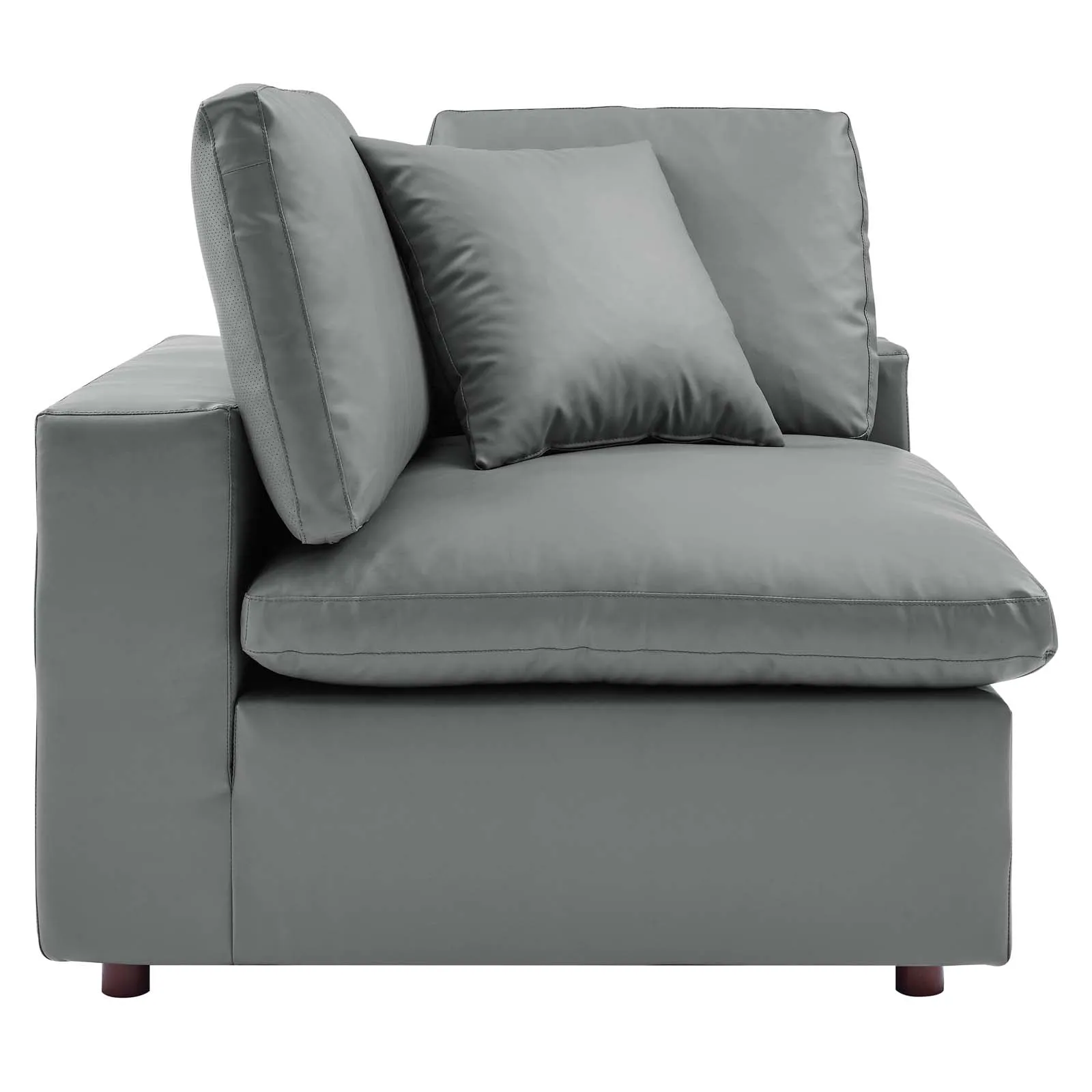 Commix Down Filled Overstuffed Vegan Leather 4-Seater Sofa by Modway