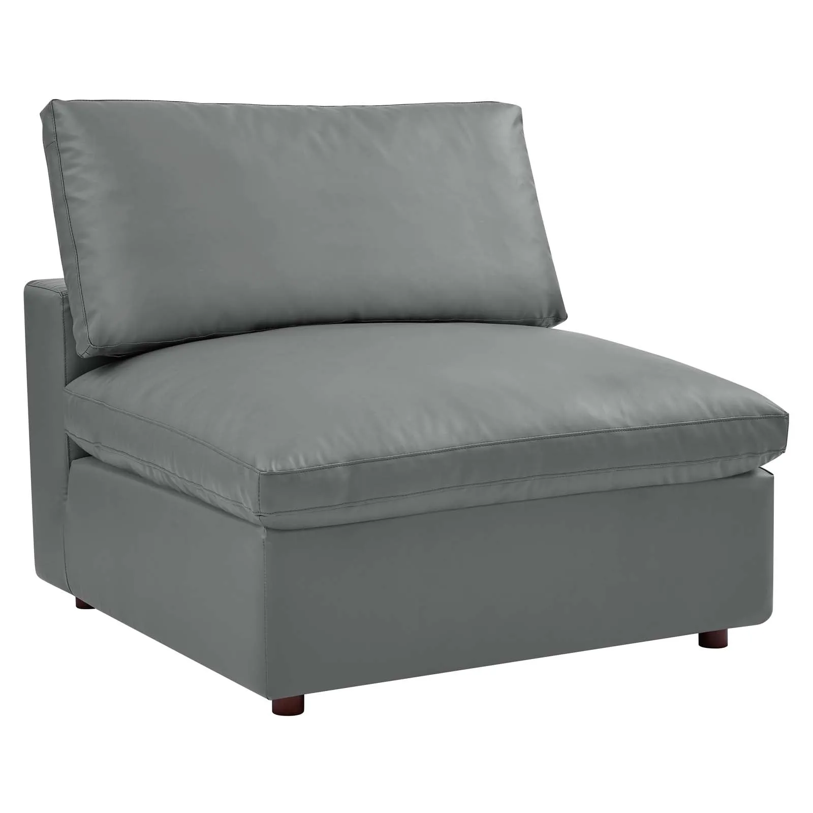 Commix Down Filled Overstuffed Vegan Leather 4-Seater Sofa by Modway