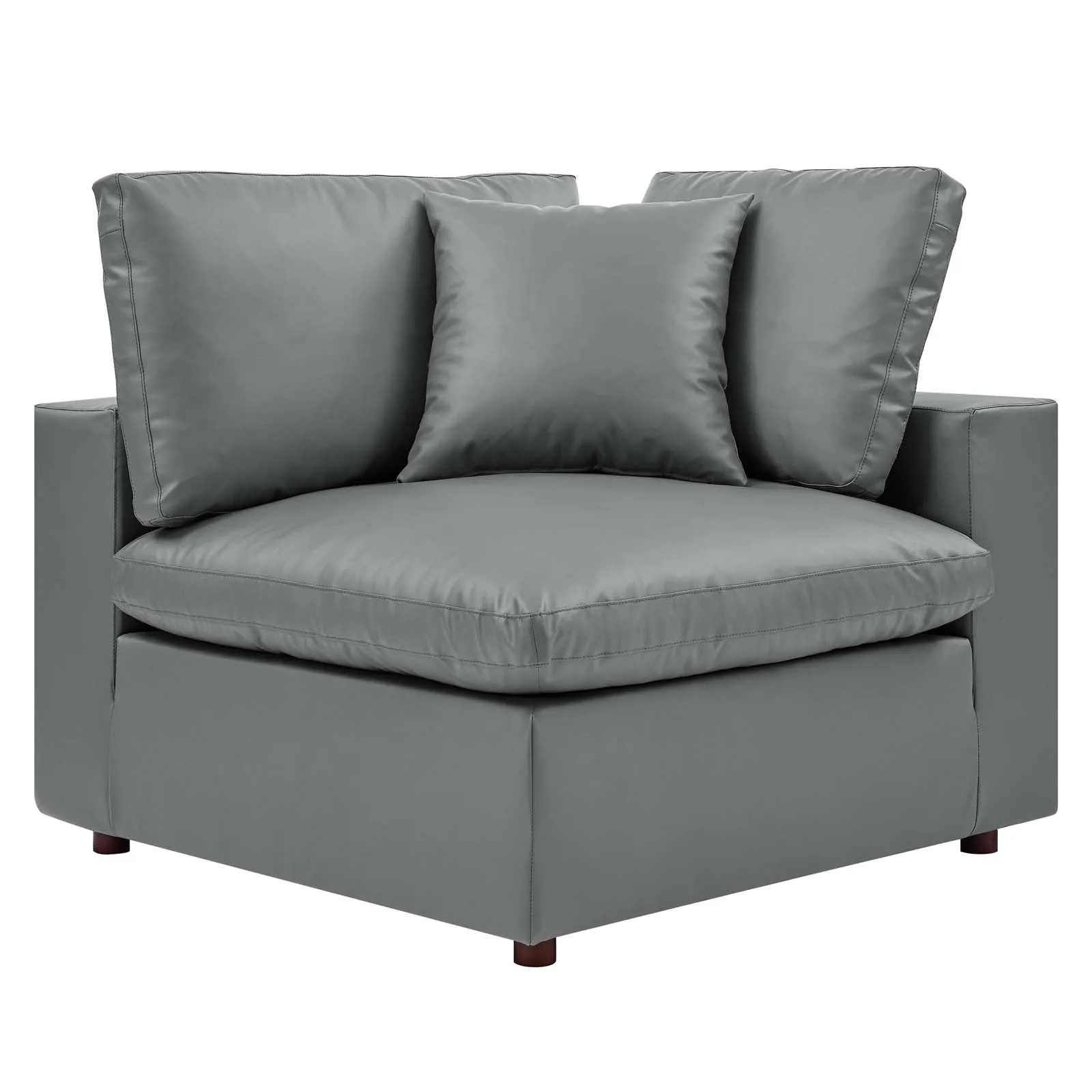 Commix Down Filled Overstuffed Vegan Leather 4-Seater Sofa by Modway
