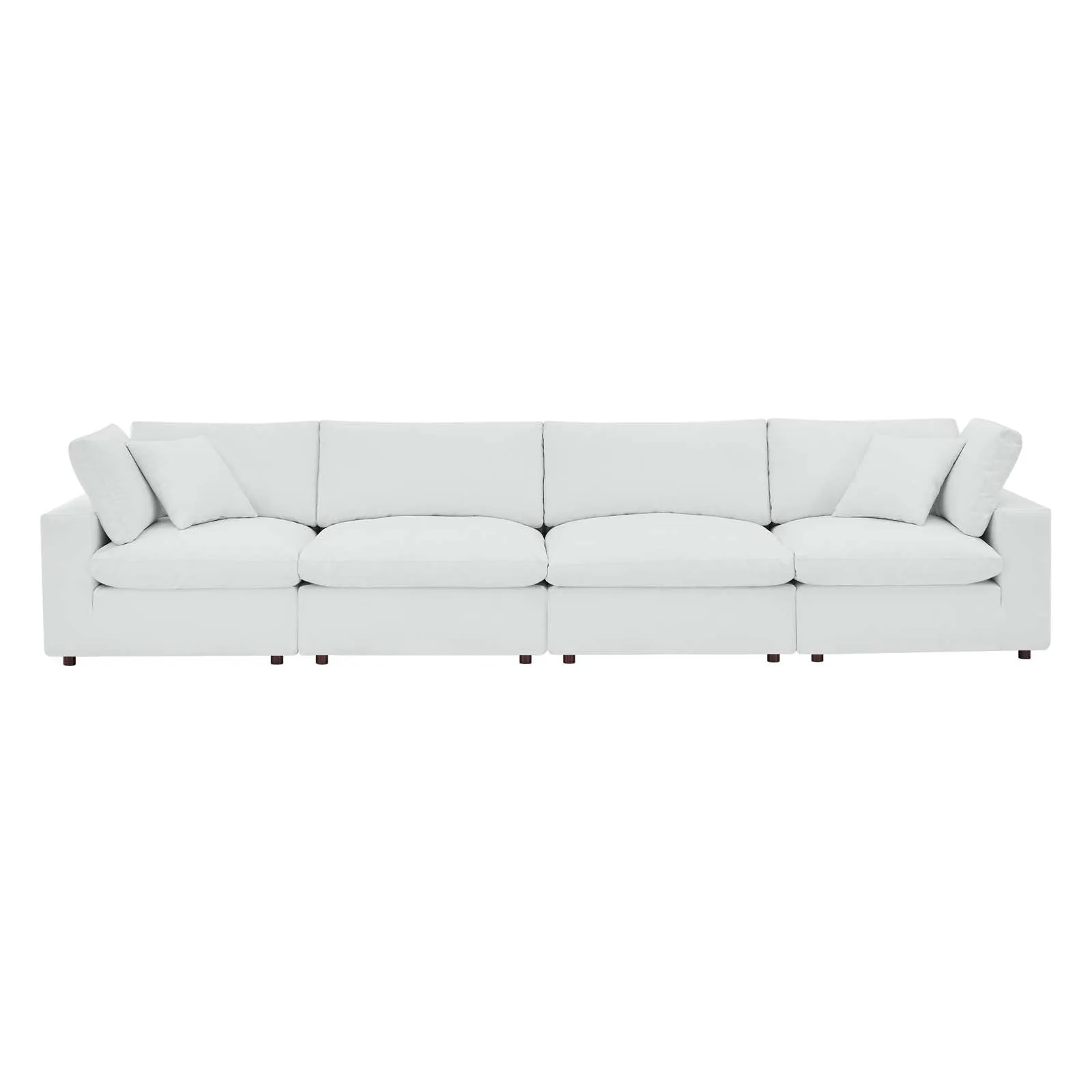 Commix Down Filled Overstuffed Vegan Leather 4-Seater Sofa by Modway