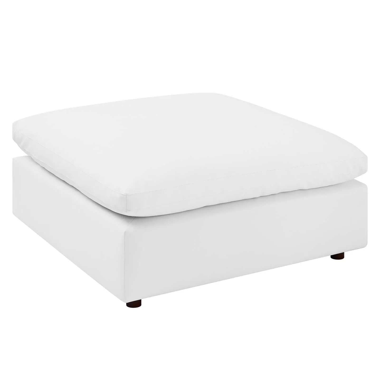 Commix Down Filled Overstuffed Vegan Leather Ottoman by Modway