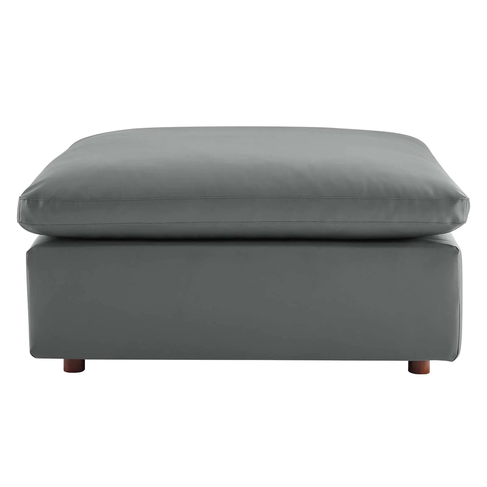 Commix Down Filled Overstuffed Vegan Leather Ottoman by Modway