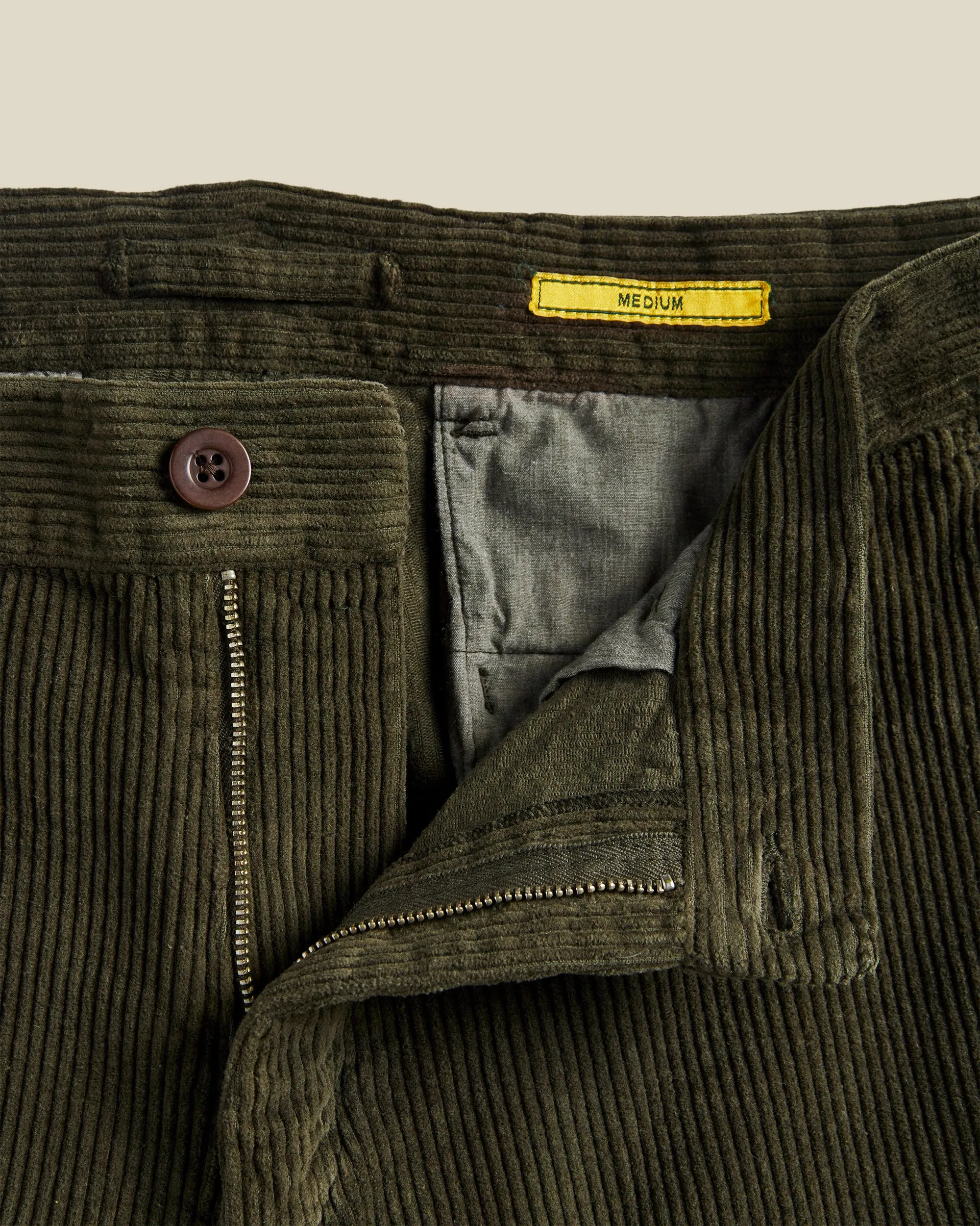 Corduroy Trousers - Olive