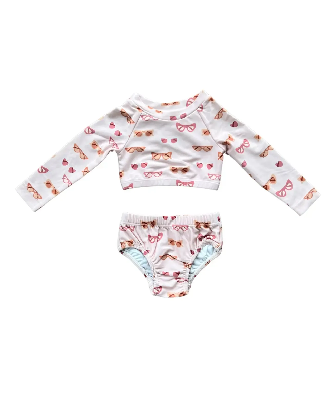 Crop Swim Set- Retro Shades