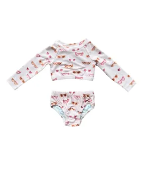Crop Swim Set- Retro Shades