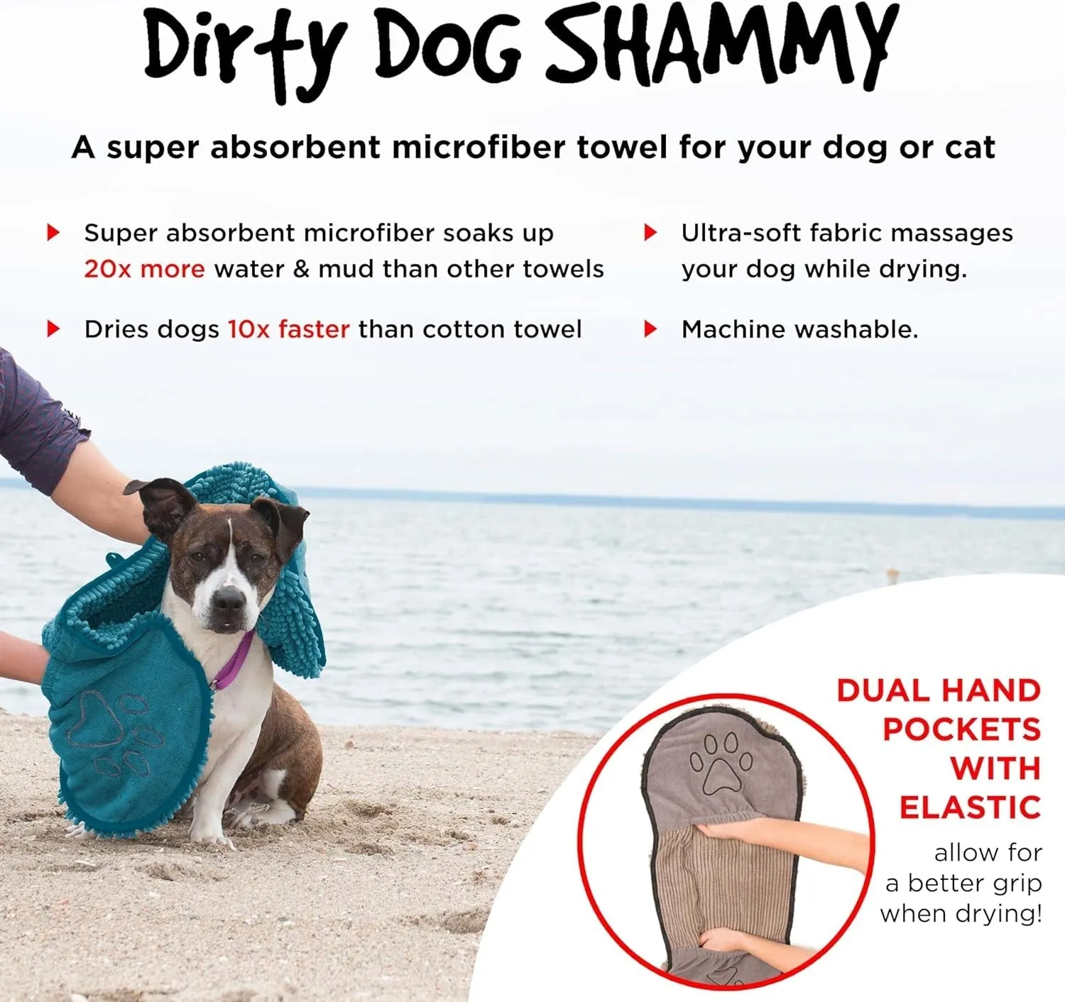 Dirty Dog Microfiber Shammy Towel – Super Absorbent & Quick-Drying
