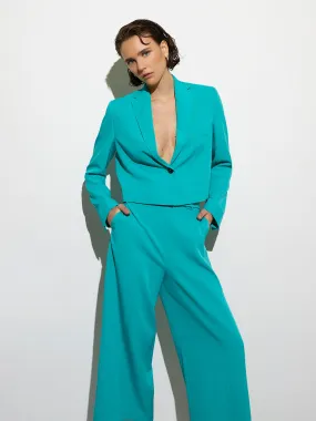 Echo Crepe Cropped Blazer