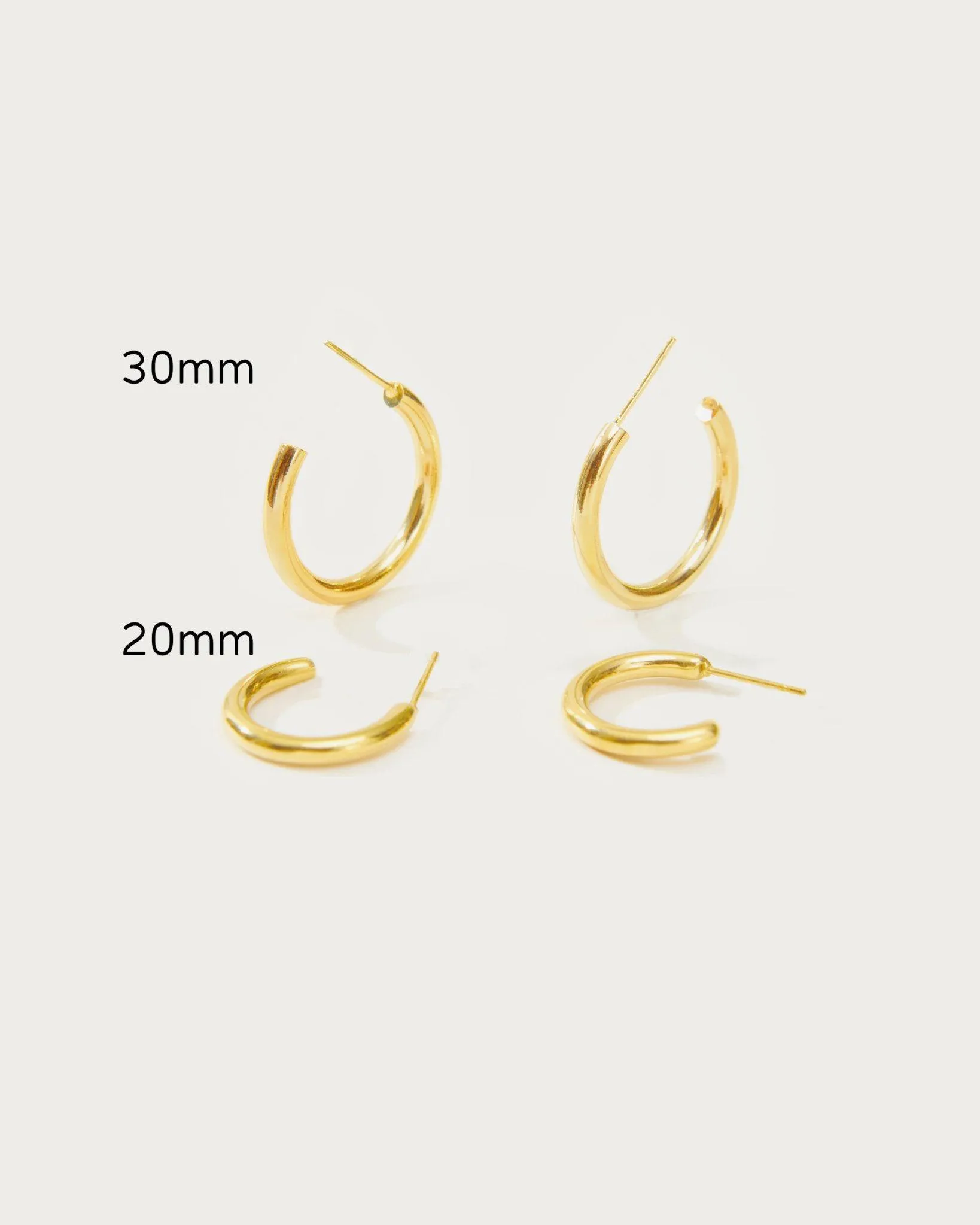 Gold 30mm Endless Hoop Earrings