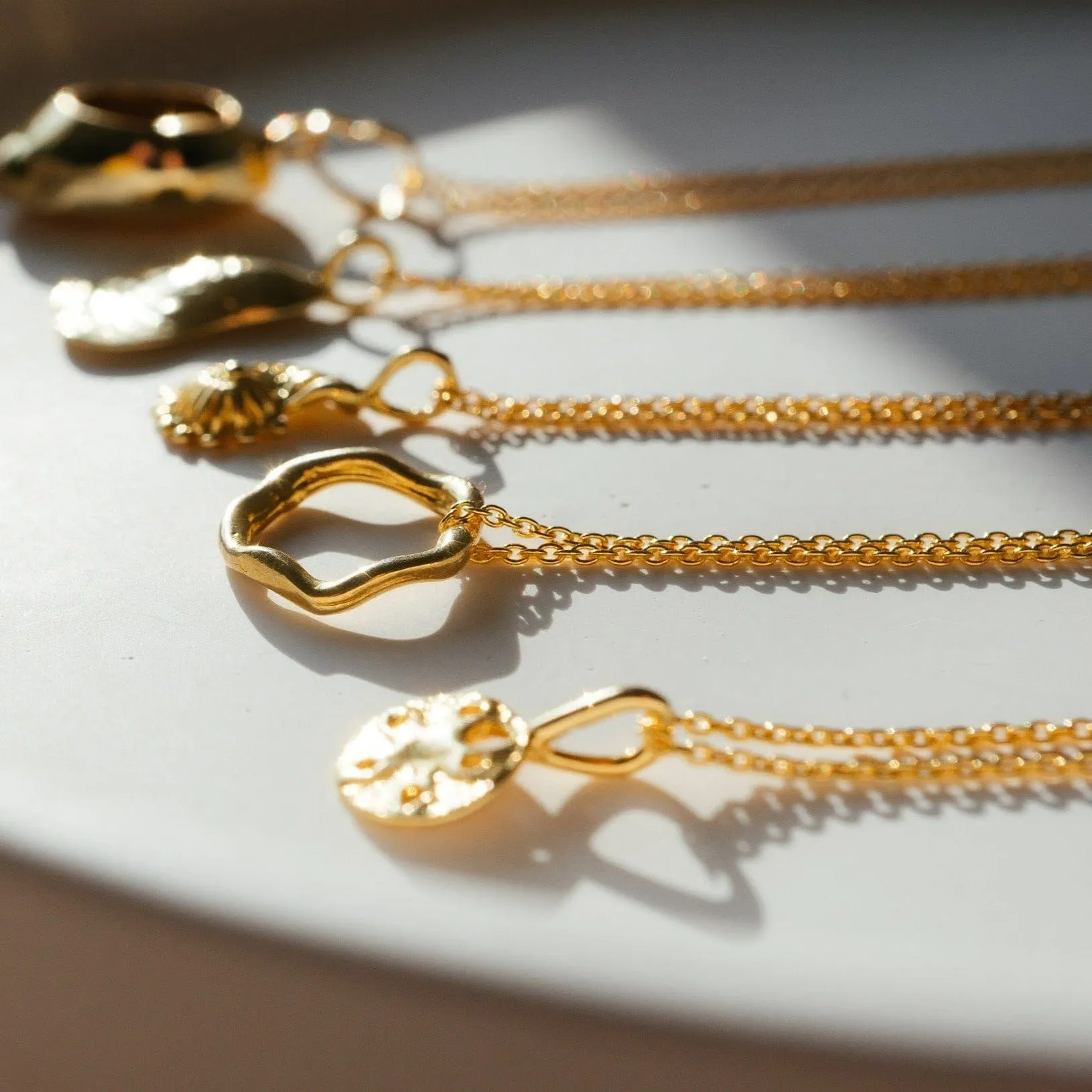 Gold or Silver Sand Dollar Shell Necklace | By Lunar James