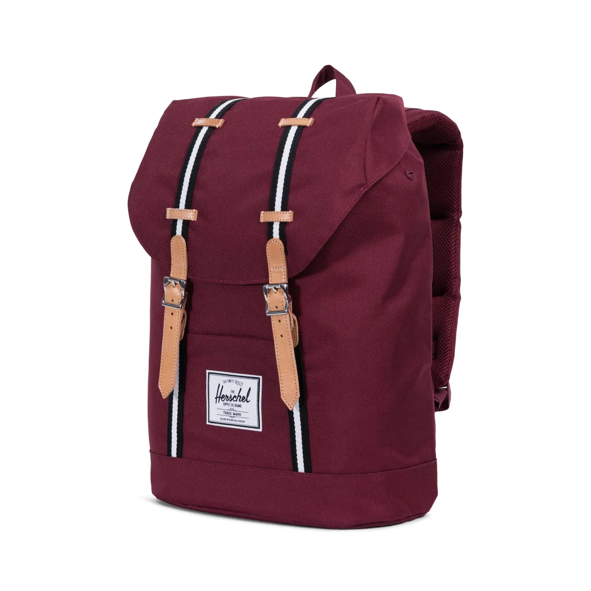 Herschel Offset Collection Retreat Backpack - Windsor Wine/Leather