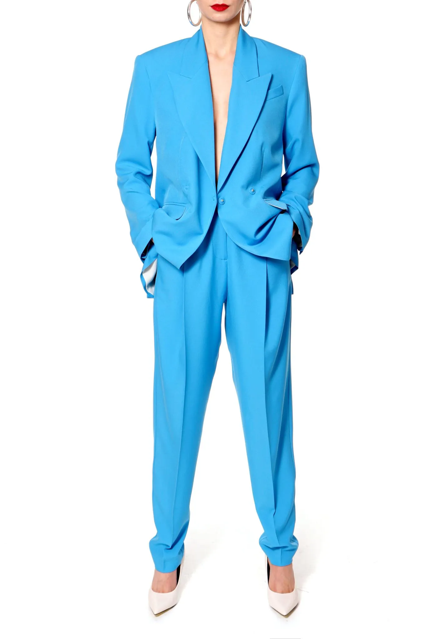 HIGH-WAISTED PANTS "BLAKE" IN BLUE