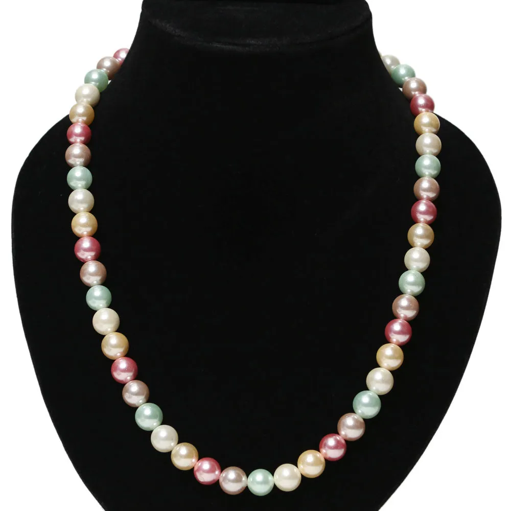 Imeora Multicolor 10mm Shell Pearl Necklace