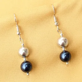 Imeora Silver Blue 8mm Shell Pearl Earrings