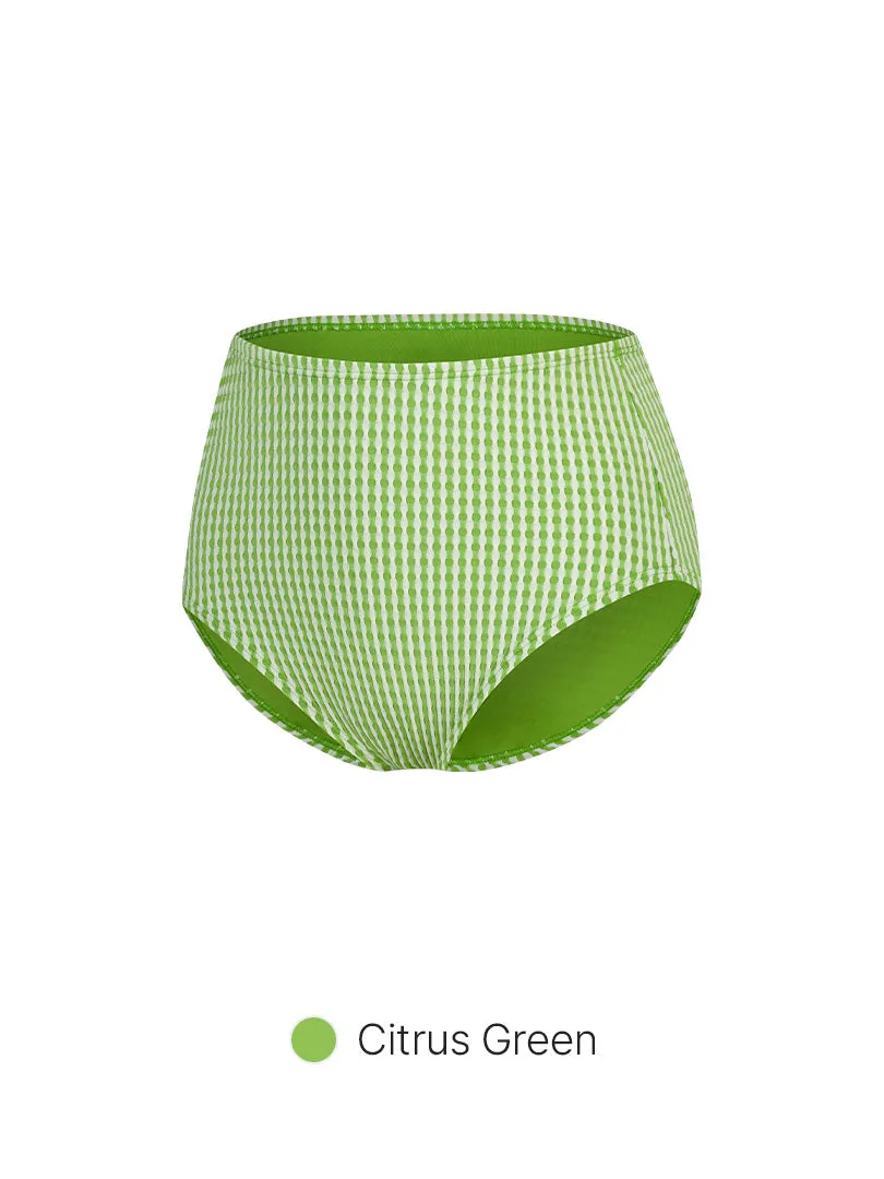 Jacquard High Waisted Bikini Bottom