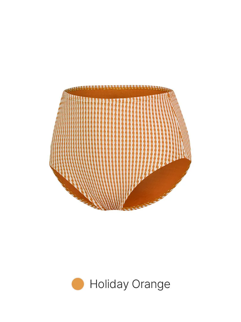 Jacquard High Waisted Bikini Bottom