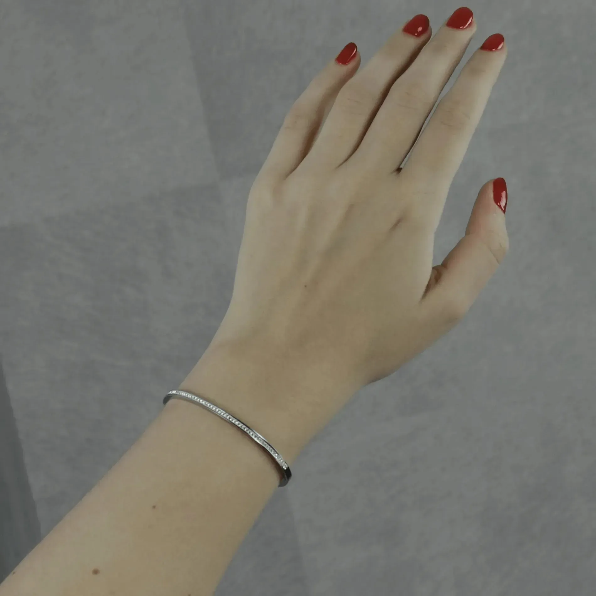 Joy Waterproof Slim CZ Bangle 18K Gold Plating