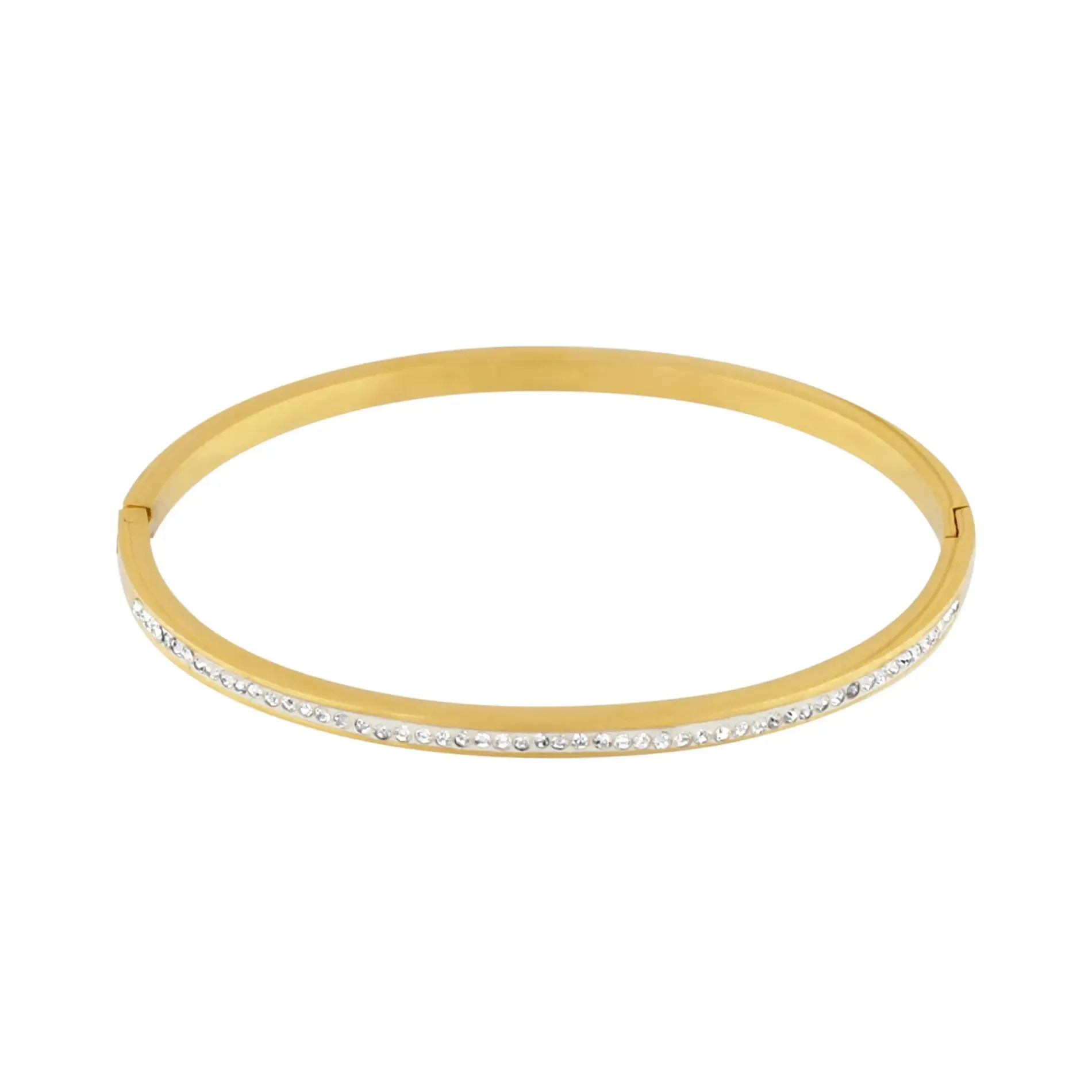 Joy Waterproof Slim CZ Bangle 18K Gold Plating
