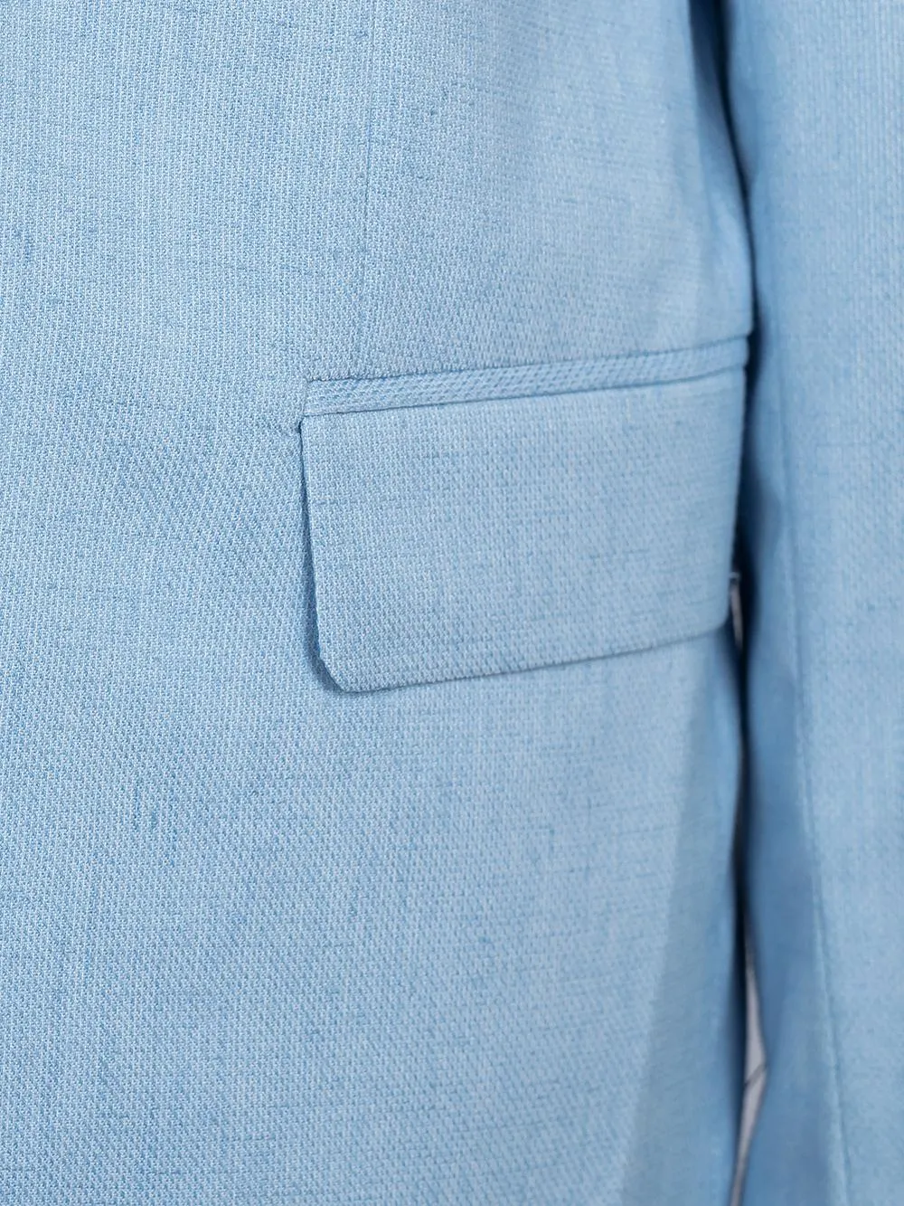 Light Blue Pure Linen Men Summer Suit