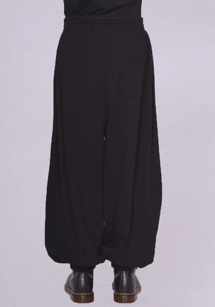 LU'U DAN MP004J-FJ BAGGY BONTAN SWEATEPANTS BLACK
