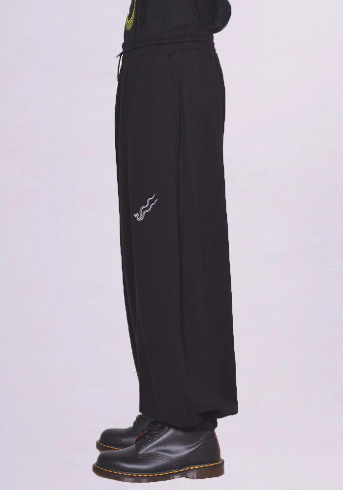 LU'U DAN MP004J-FJ BAGGY BONTAN SWEATEPANTS BLACK