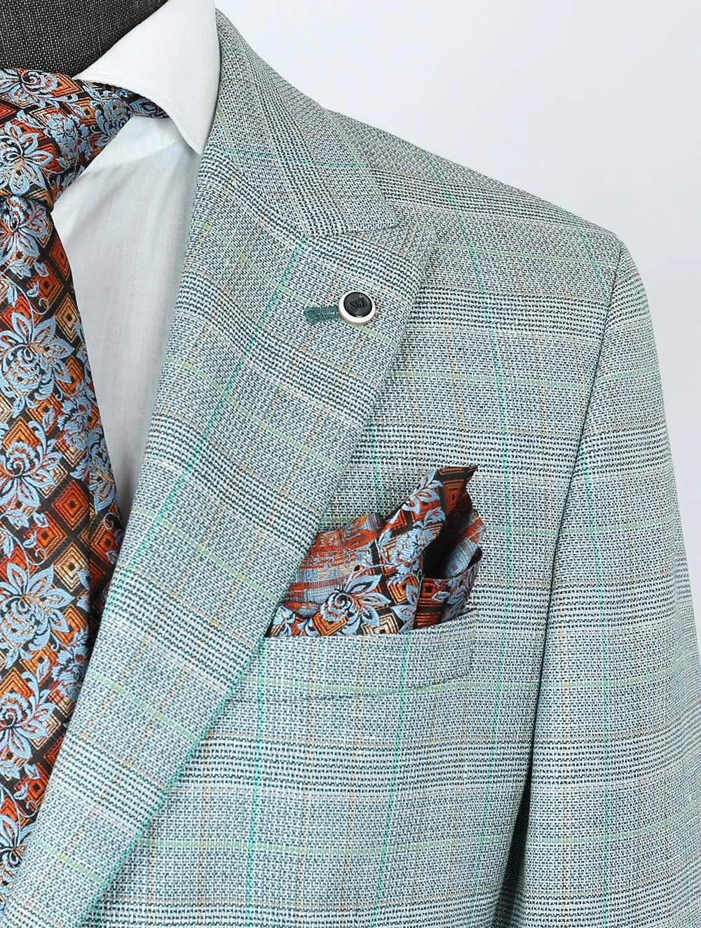 Mint Pure Linen Men Summer Suit