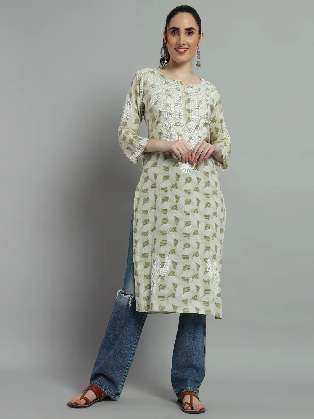 MULMUL PRINTED KURTI
