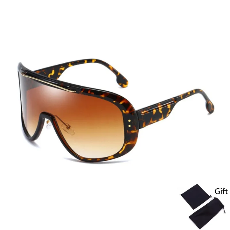 Oversized Classic Men Sunglasses Women One Piece Brand Design Windproof Sun Glasses Sports Shield Big Frame Male UV400