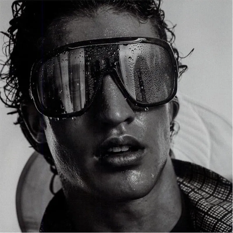 Oversized Classic Men Sunglasses Women One Piece Brand Design Windproof Sun Glasses Sports Shield Big Frame Male UV400