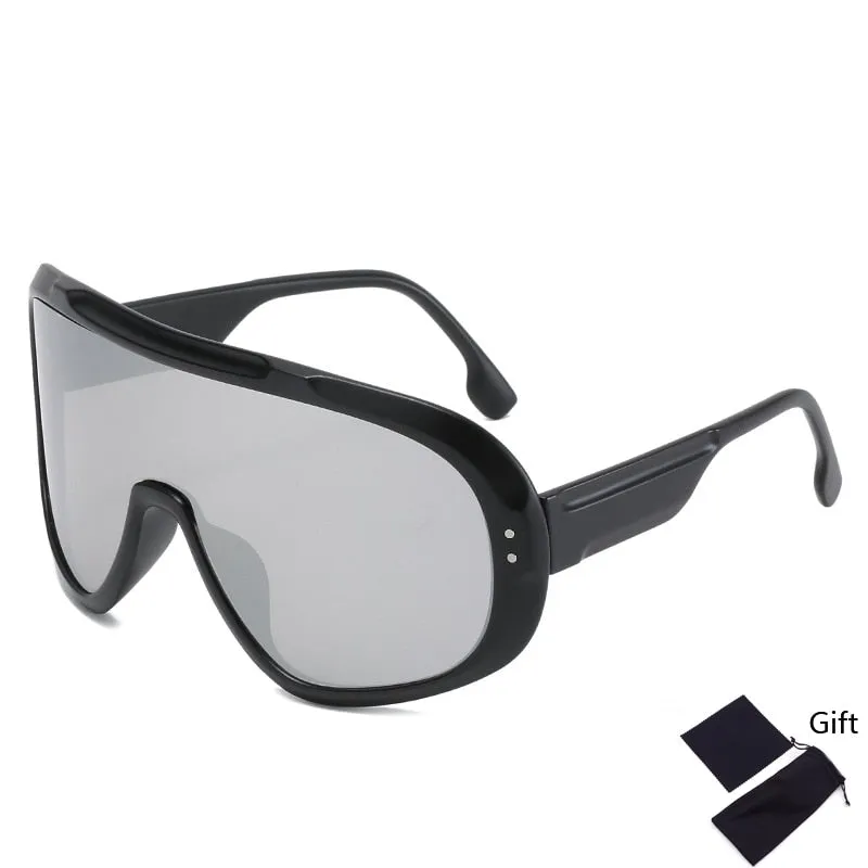 Oversized Classic Men Sunglasses Women One Piece Brand Design Windproof Sun Glasses Sports Shield Big Frame Male UV400