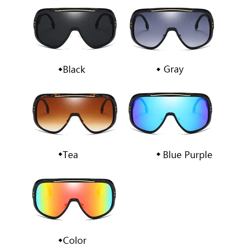 Oversized Classic Men Sunglasses Women One Piece Brand Design Windproof Sun Glasses Sports Shield Big Frame Male UV400