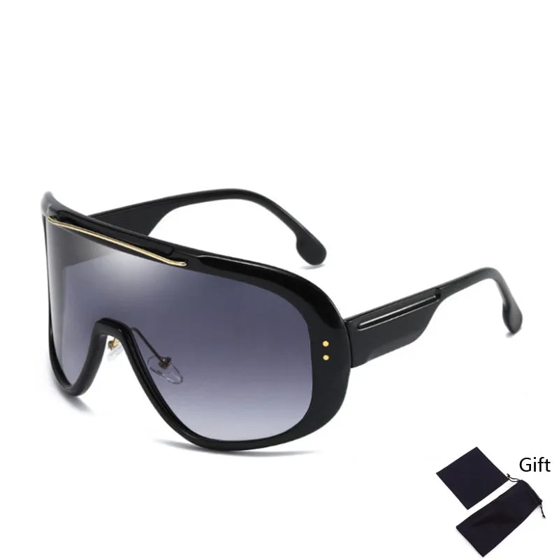 Oversized Classic Men Sunglasses Women One Piece Brand Design Windproof Sun Glasses Sports Shield Big Frame Male UV400