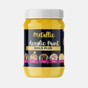 Oytra 100 ml Metallic Acrylic Color Paint Metal Colours for Professionals Artist Hobby Painters DIY Art and Craft Painting Drawings on Canvas (Gold)