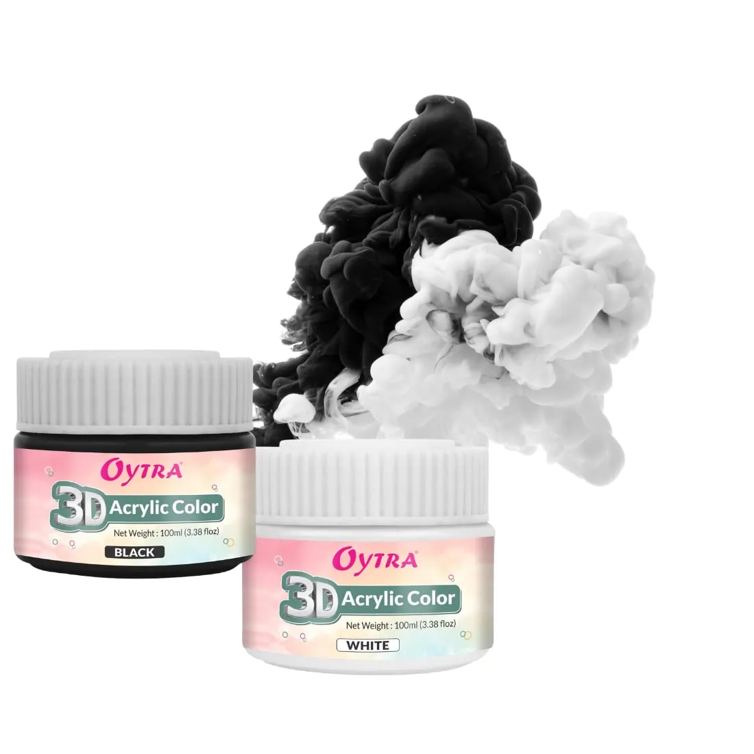 Oytra 6 Acrylic Colors Set 100 ml Each Vibrant Colors for Professionals Artist Hobby Painters DIY Art and Craft Painting