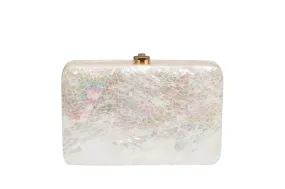 Paloma Clutch Mother of Pearl White
