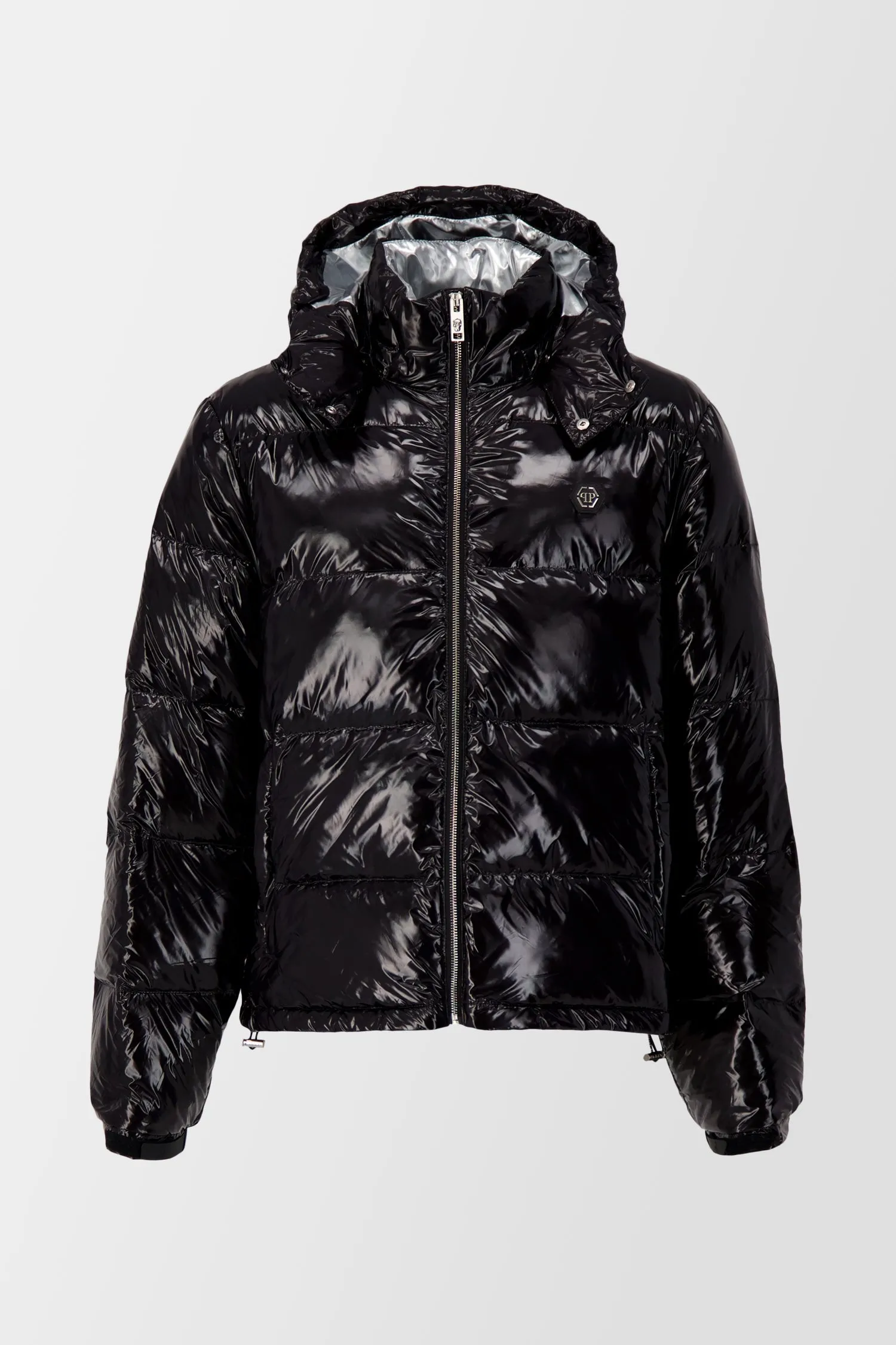 Philipp Plein Black Scorpion Print Down Jacket