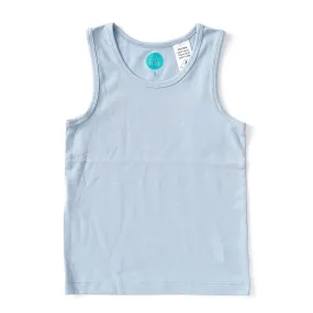 Powder Blue - Bamboo & Organic Cotton Singlet - Lulu Funk