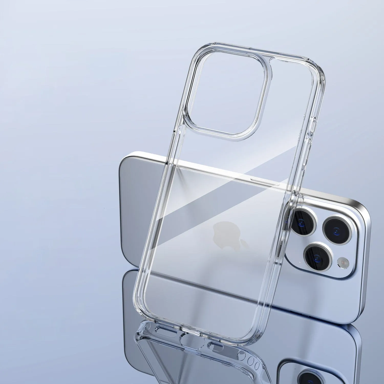 Protection Kit Bundle: Hybrid-Flex Hard Shell Case with Tempered Glass Screen and Camera Protector - iPhone 15 Pro