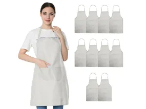 "Lushomes Waterproof Kitchen Apron with Pocket - Durable and Stylish for Adults, Women - Black, Pack of 10 (22 x 32)"