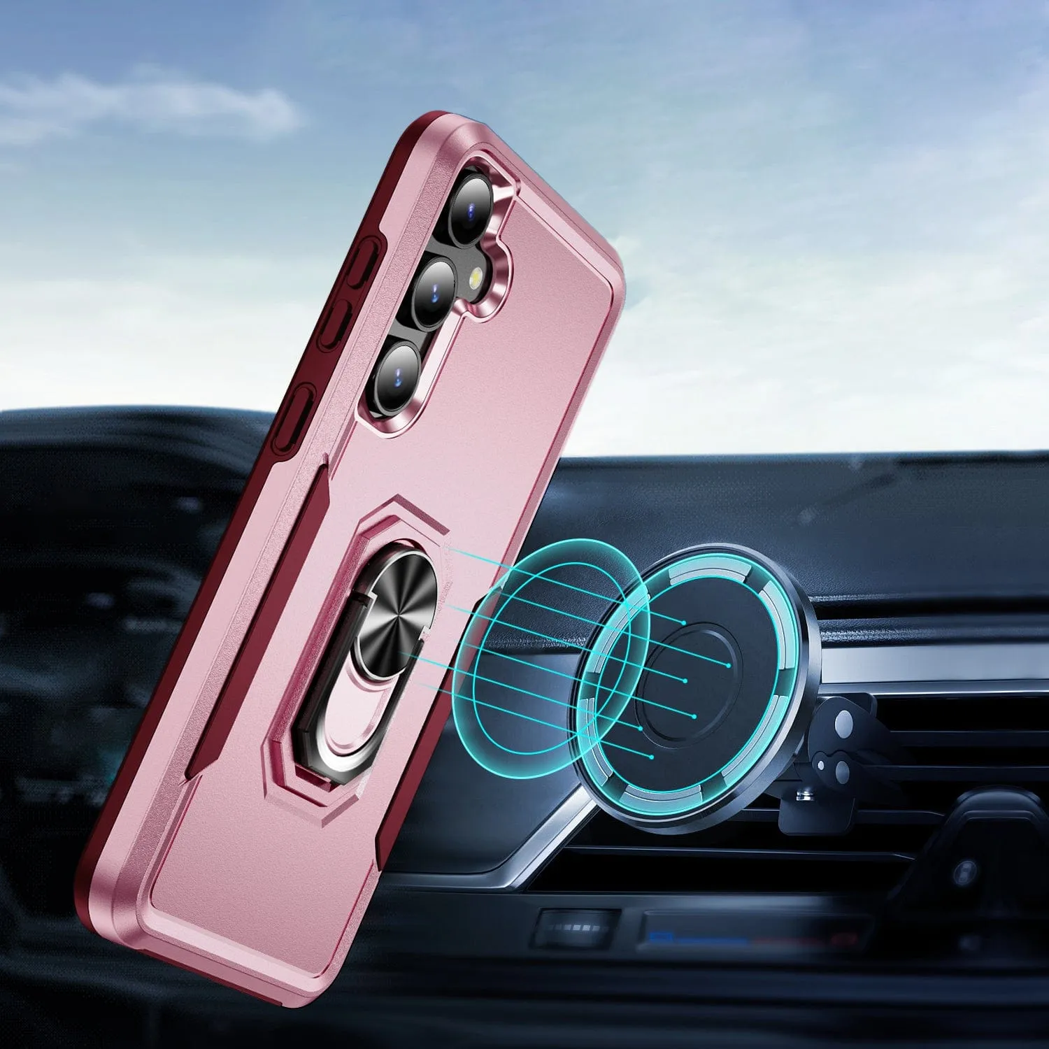 Raider Series Heavy-Duty Kickstand Case with Screen Protector - Samsung Galaxy S24 