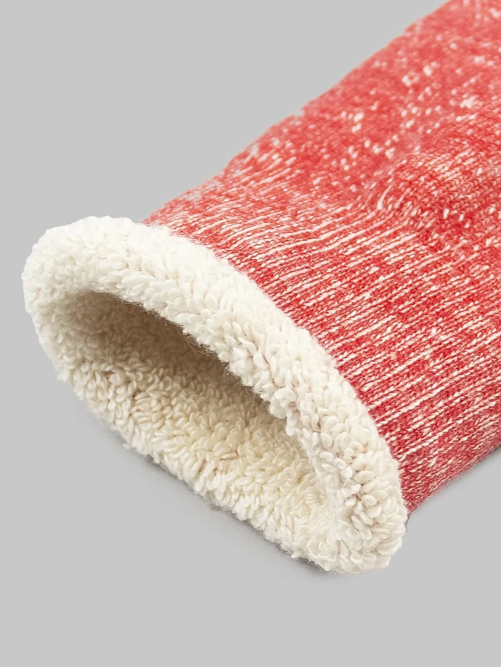 ROTOTO Double Face Crew Socks "Merino Wool & Organic Cotton" Red