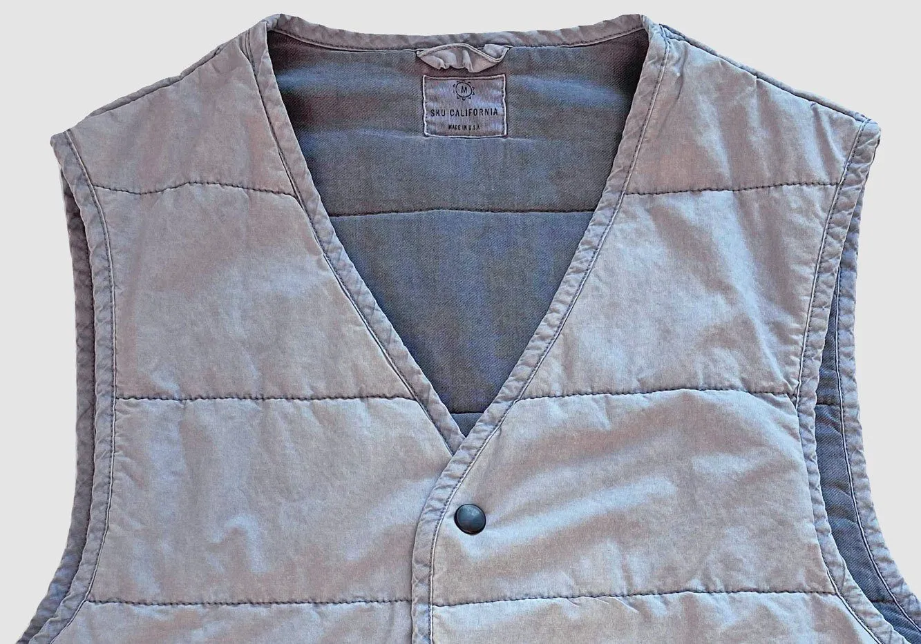 Save Khaki Airforce Blue Quilted Vest