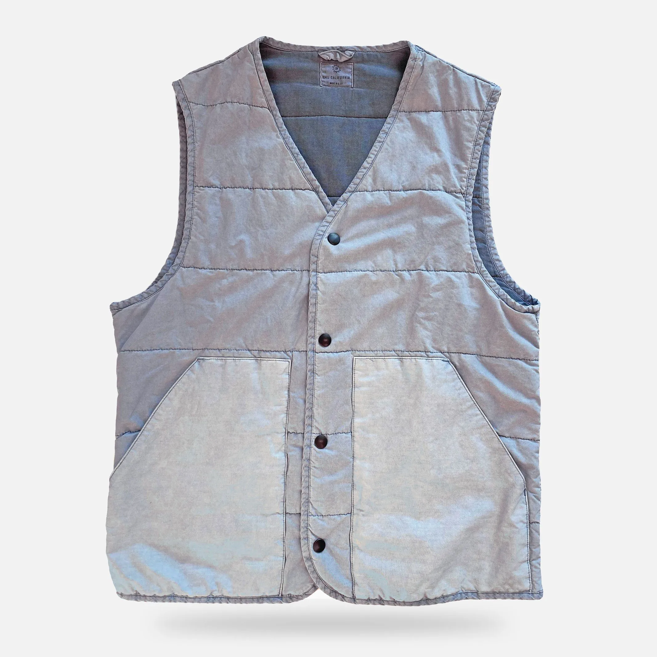 Save Khaki Airforce Blue Quilted Vest