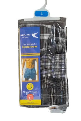 The Authentic Underwear Men Wovens Boxer Set of 3pcs