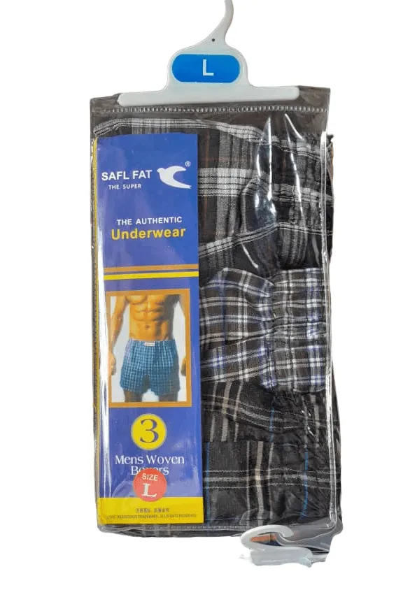The Authentic Underwear Men Wovens Boxer Set of 3pcs