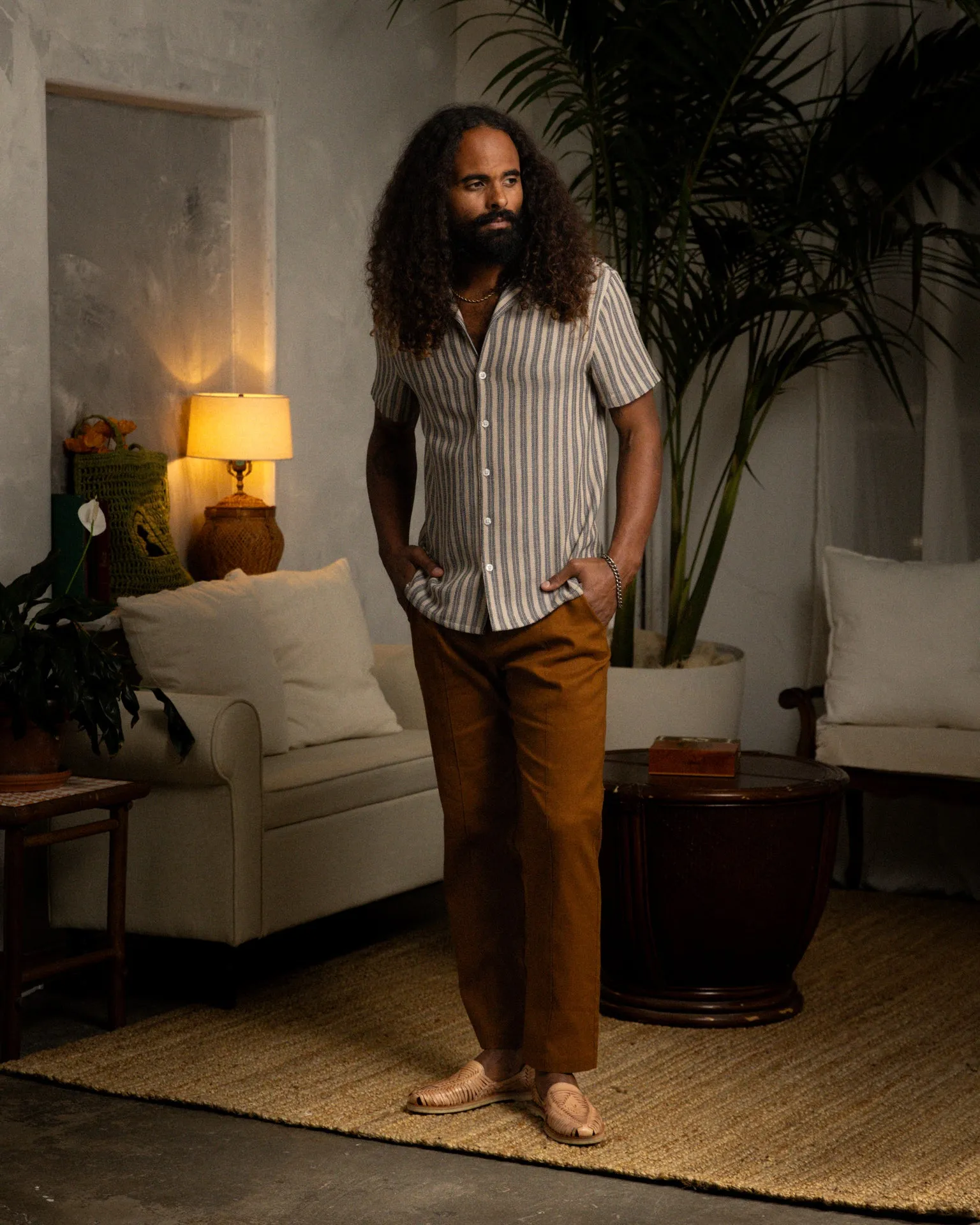 The Palma Shirt - Cacao Stripe