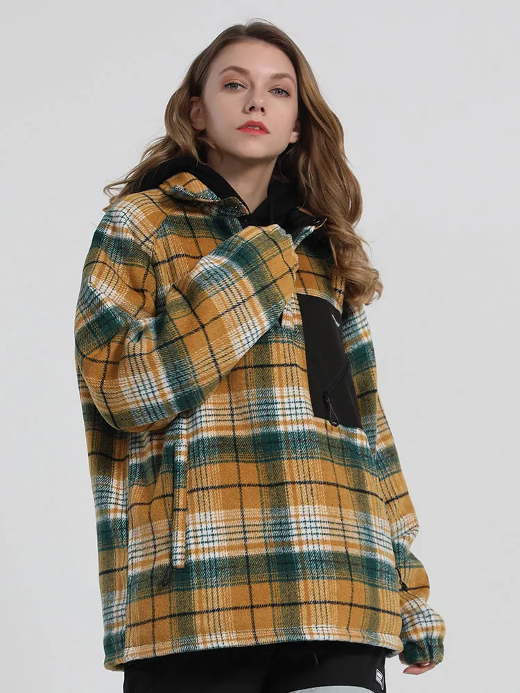 Unisex 2021 Winter Plaid Single And Double Board Warm Ski Jacket