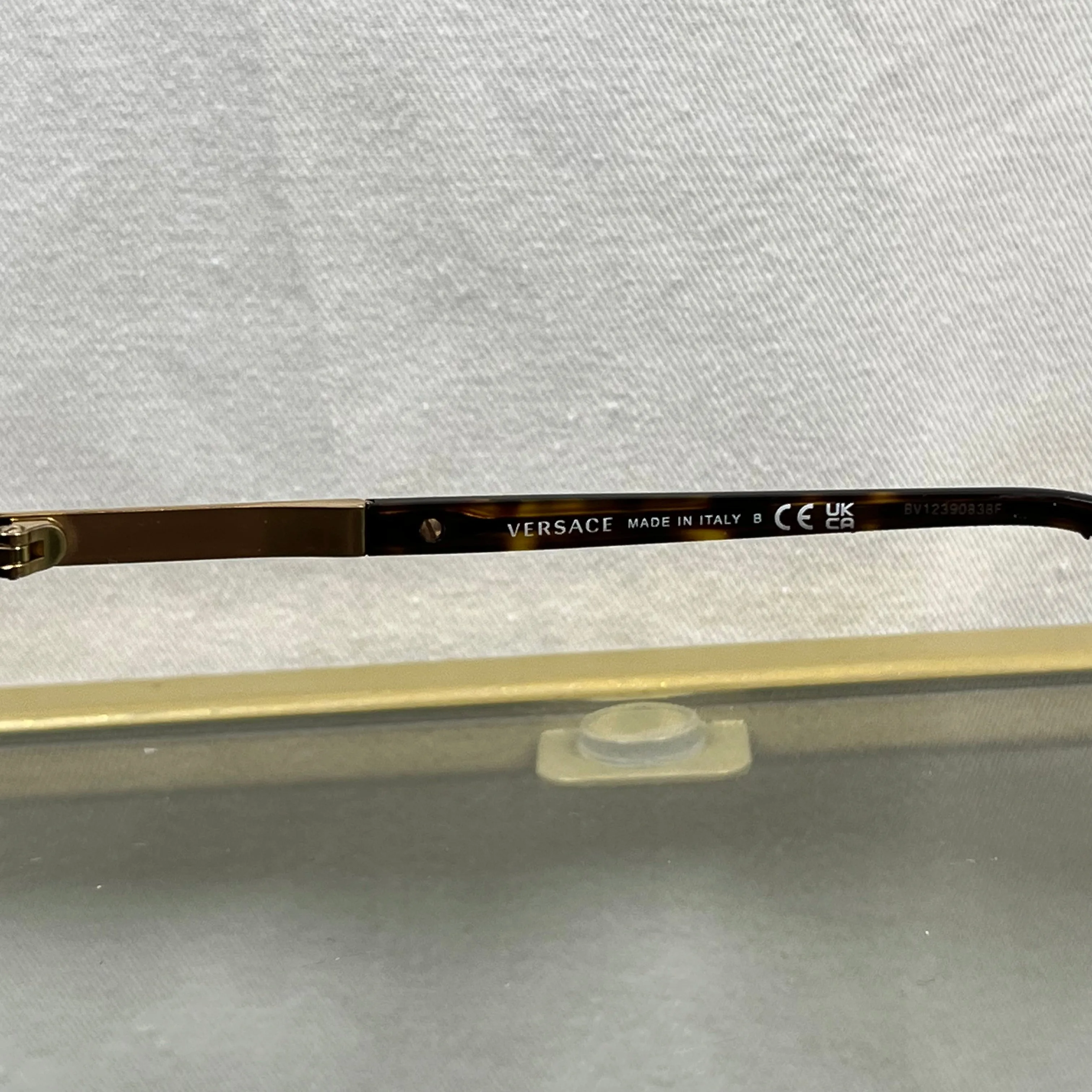 VERSACE MOD4260 Brown Tortoise Shell Acetate Semi Cat Eye Round Sunglasses