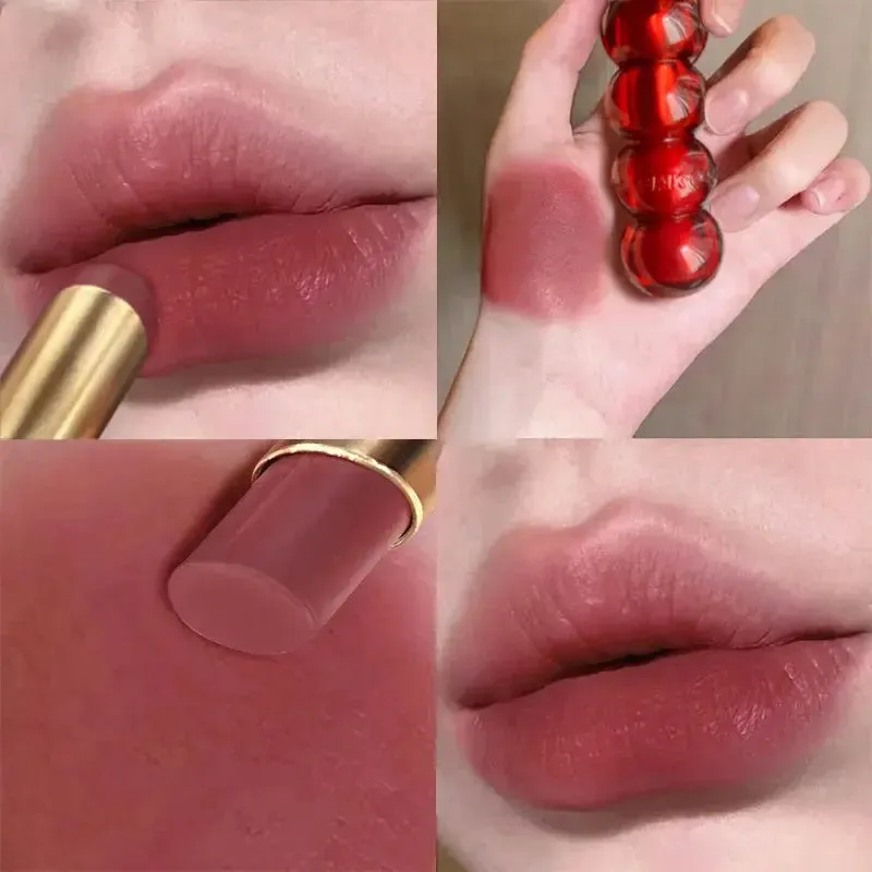 Waterproof Velvet Lipstick - Long-Lasting Matte Nude Lip Tint